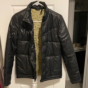 Hurley Shiny Black Puffer Jacket